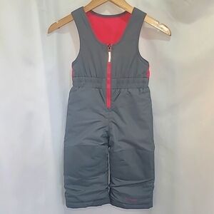 COLUMBIA Outgrown Snowpants Overalls Fleece Lined Warm Neon